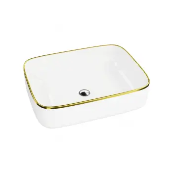 Umywalka nablatowa 50x40 LAVITA Galera Gold Line
